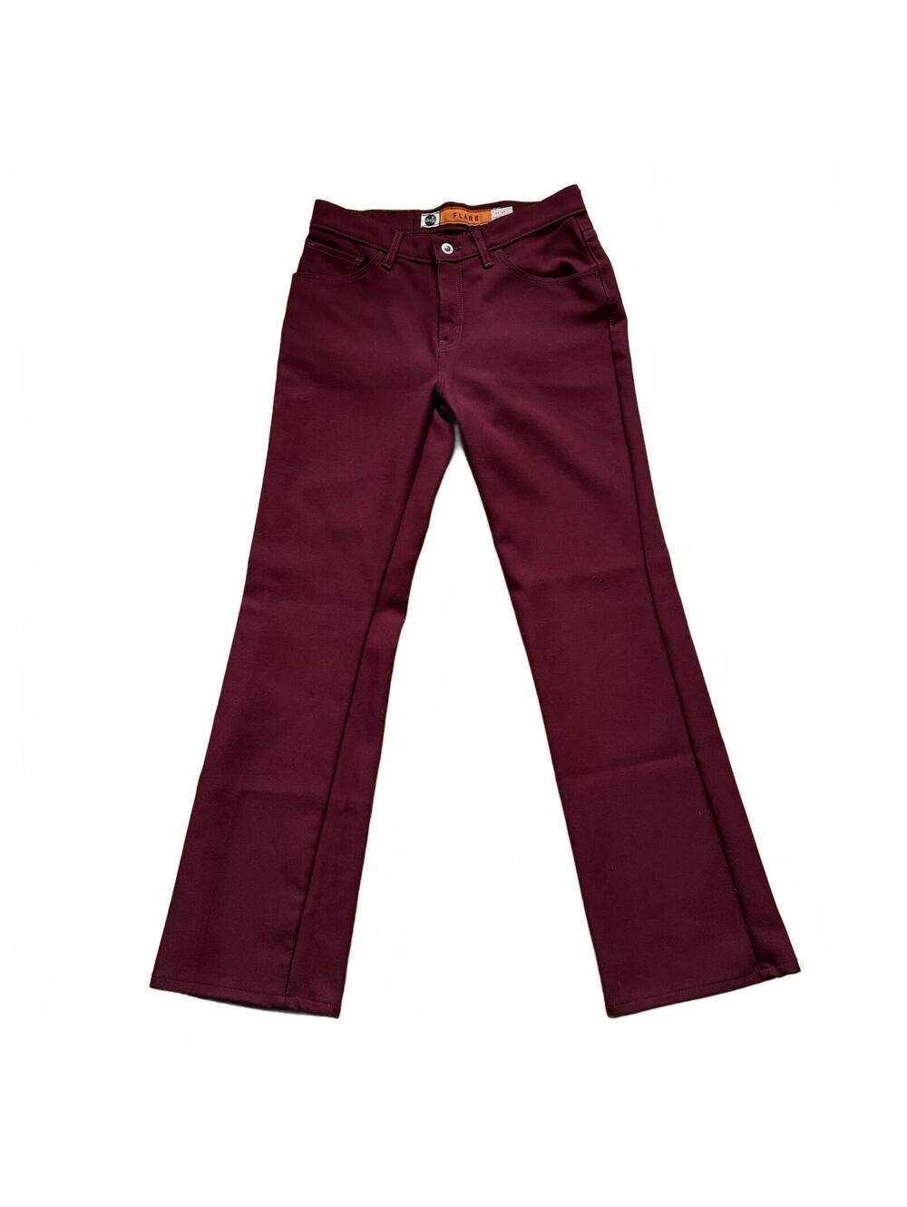 Vintage Levi's Silver Tab Flare Denim Pants Burgundy Red Junior Girl's Size 11